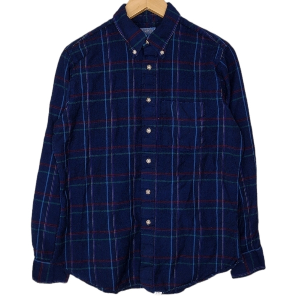 Pendleton 100% Virgin Wool Flannel Plaid Button Down Shirt Size Large